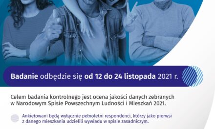 Badanie kontrolne  Narodowego Spisu Powszechnego Ludności i Mieszkań 2021.