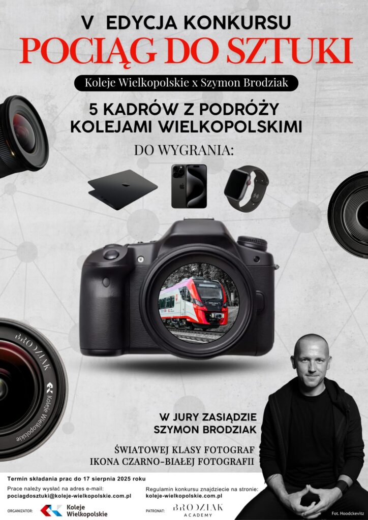 Plakat 5 kadrów z podróży kolejami wielkopolskimi